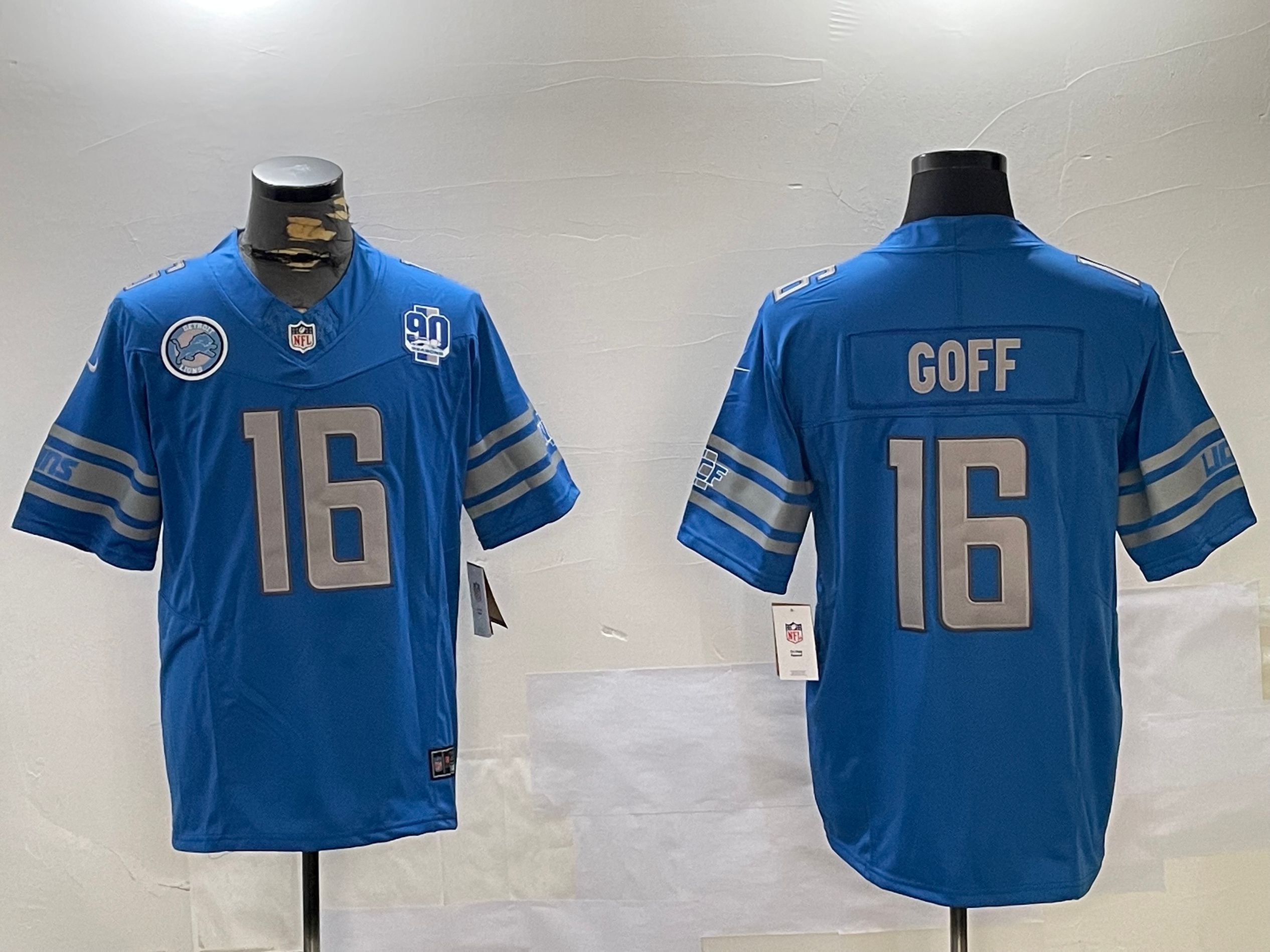 Men Detroit Lions #16 Goff Blue three generations 2024 Nike Limited NFL Jersey style 5->detroit lions->NFL Jersey